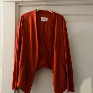 BCBGeneration Rust Drape Front Blazer
